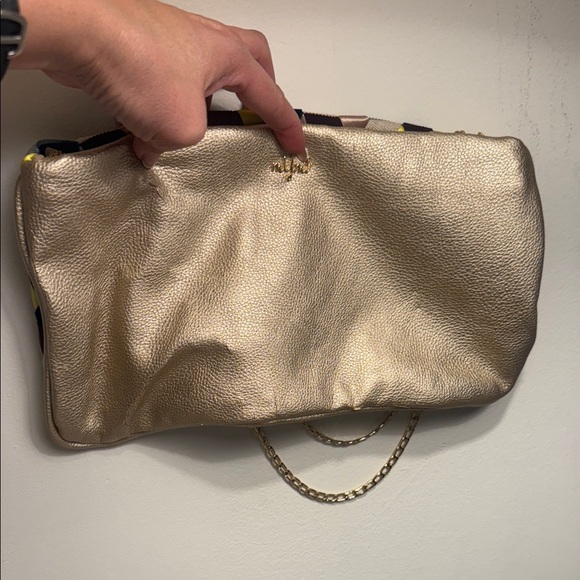 Japanese Woven Multicolor Geometric & Metallic Clutch - Picture 2 of 5